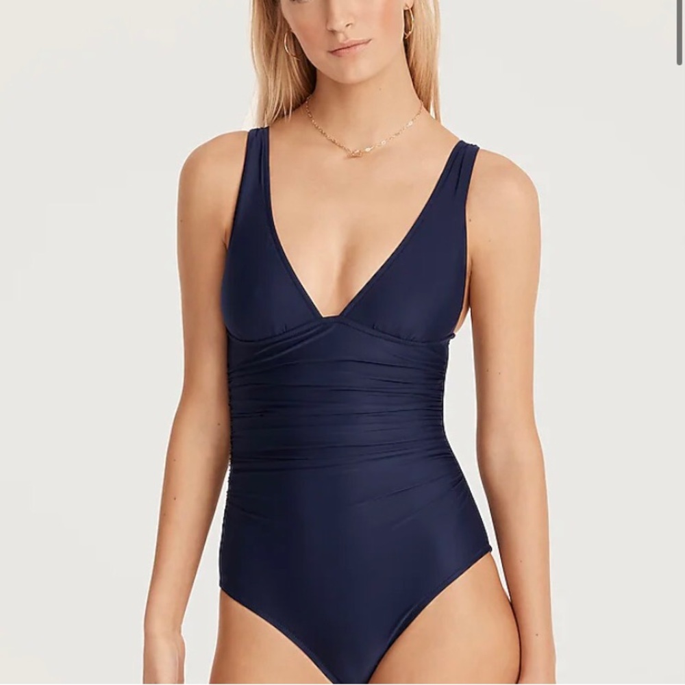 J.Crew Ruched Swimsuit Long Torso size 14